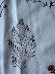 Clarke& Clarke Floris Eau De Nil Fabric Remnant 24″x24″