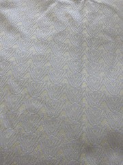 Vintage 70s Metallic/Lurex Yellow White Fabric BTY Slight Discoloration