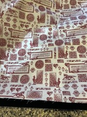 Jaftex Country Patriotic Americana Fabrics Red White Print 44 X 184 Cotton