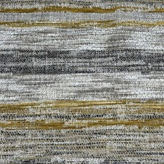 1yd Fabric Remnant Striped Tweed Gold Black Grey 56″ Wide