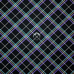BonEFul Fabric FQ Cotton Quilt Black White B&W Purple Gold Metallic Plaid Stripe