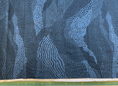 FIGO FABRICS – ELEMENTS #92007-49 – WAVY-NAVY BY GHAZAL RAZAVI– BY THE YARD