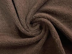 Faux SHERPA FLEECE Sheepskin Fabric Material BROWN