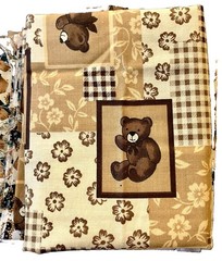 4 Pack Cotton Fabric Baby Theme Bear Giraffe Garden Sunflower Quilt Blanket Gift