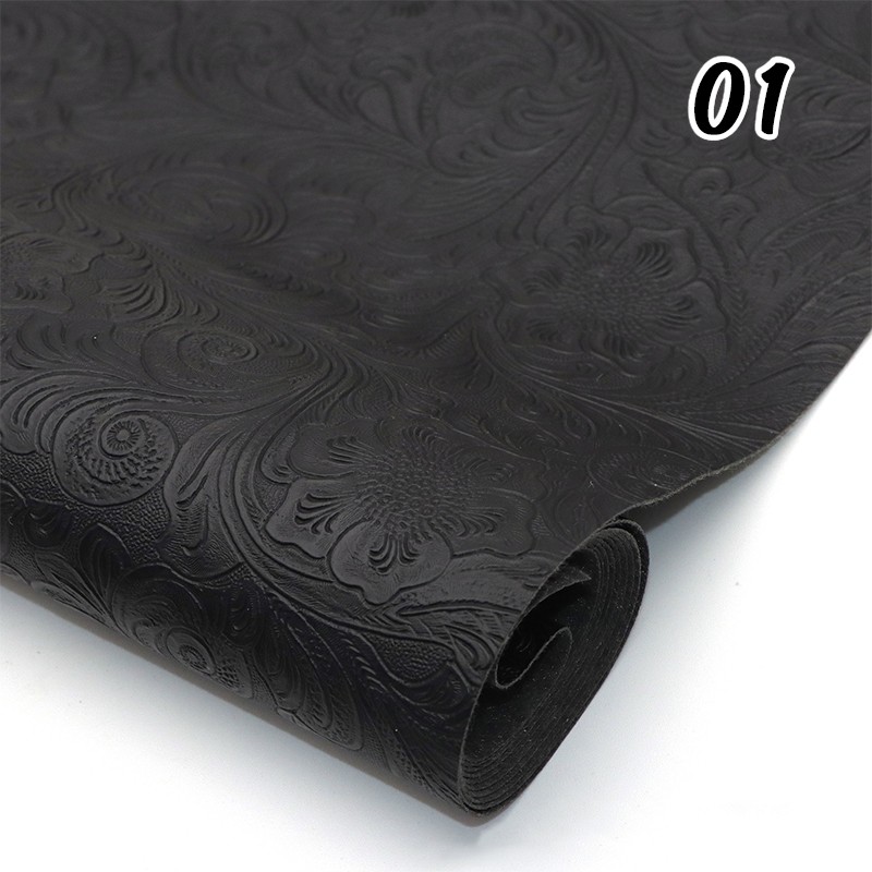 30x137cm Swirls Bump Textured Faux Leather Synthetic Leather Fabric Sheets DIY