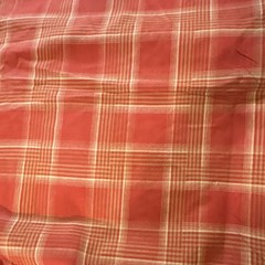 Red & Cream Plaid Cotton Fabric Piece – Cotton Material, 53”x 60”