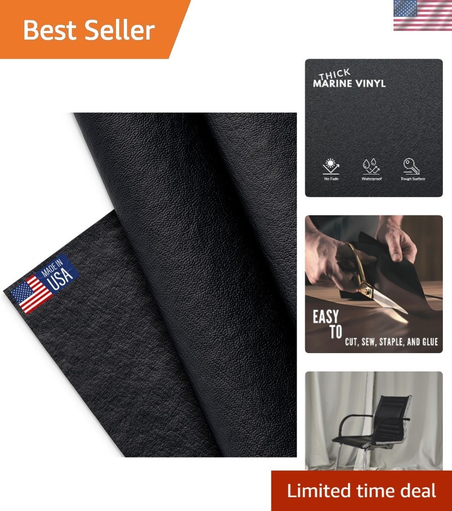 Charcoal Marine Grade Vinyl Fabric – 54″ Width, Easy-to-Use Upholstery Solution