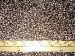 1 yard David Textiles Peace Signs on Brown Fabric