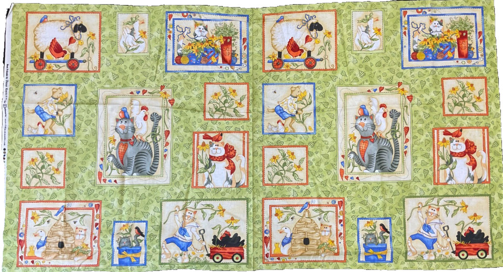 BEST FRIENDS PANEL BY DIANE KNOTT FOR CLOTHWORKS, 23 1/2″ H x 44″ W