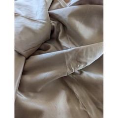 Vtg 90s Antique Satin 8 Yards 288×48 Pinky Cream Slub Texture Upholstery Curtain