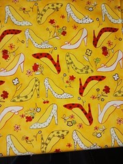 “Diva Delights” Yellow Fabric High Hills Shoes Robert Kaufman 43″w x 120″L