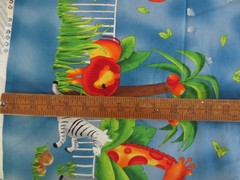4620. Fabri-Quilt SUZIE Q AT VTHE ZOO COTTON Quilt FABRIC – 44″ x 3-1/4 yds