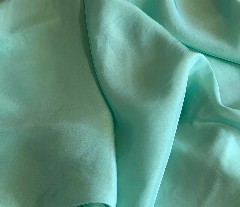 Seafoam Green China Silk HABOTAI Fabric 12mm weight