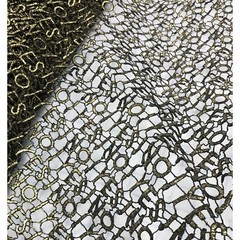 No Yes Words Schiffli Lace Fabric