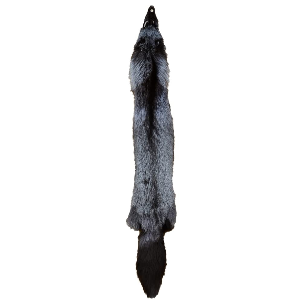 Natural Tanned Silver Fox Hides Fur Pelts Graded 1 Skin for
