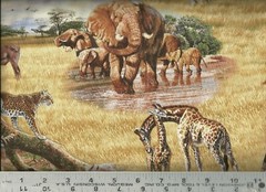 Elizabeth’s Studio ~ Safari Animals Zebra Giraffe ~ 100% Cotton Quilt Fabric BTY