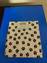 BRAND NEW CREATE IT 100% COTTON PAW PRINT PRECUT SEWING AND CRAFT FABRIC 18″X21