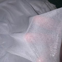 Stretch Fabric Dancer Mesh Shimmer Pure White 60” Wide, 3.67 Yards