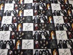 Freddie Mercury & Rock Band Queen 100% Cotton Fabric by the 1/4 Yard : 9″ x 57″