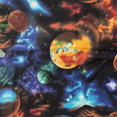 Robert Kaufman Stargazers Solar System Fabric One yard planets stars