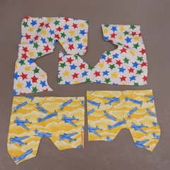 2+ lbs Cotton Flannel Fabric Scrap Destash Lot Squares Strips Cutouts Sewn Pcs