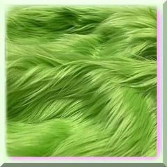 Vibrant Lime Zest Shaggy Fabric 15×15 Inches