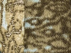Faux Fur SHERPA FLEECE DESIGN Fabric Material OLIVE