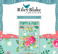 Riley Blake POPPY & POSEY 10582M Mint Aqua Daisies Seafoam Floral Quilt Fabric