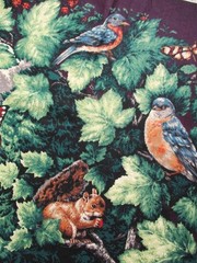 VTG `90`s “Springs Naturally Glendale Cottage” Woodland Animals & Cottage Panel