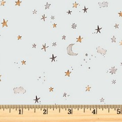 Cotton-tale Stars Gray 90955-90 FIGO 100% Cotton Fabric By the half yard