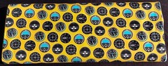 AVLYN AIRPORT – COCKPIT GUAGES-YELLOW COTTON FABRIC 15 YARDS – VINTAGE – NEW
