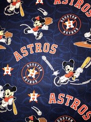 MLB Mickey Mouse Houston Astros 1/2 yard (18 by 44”) Cotton Fabric new