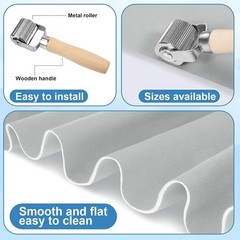 Grey Suede Headliner Fabric 125″ L x 60″ W with Foam Backing, with Seam Rolle…