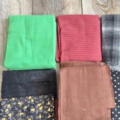 Fabric Scrap Bundle 1 Lb 10 oz Mixed Lot #4 Various Sizes and Prints As Photoed