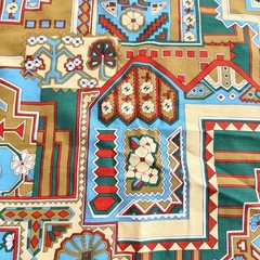 5 yds. X 42” Vintage Geometric Home Decor Fabric Vintage