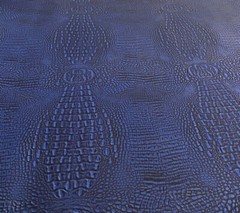 Blue Big alligator embossed Vinyl Leather Faux upholstery