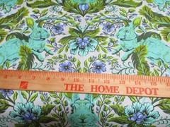 Tula Pink Cotton Fabric 1 FQ 18″ x 21″ Rabbits Hoppy Go Lucky Blue & Green