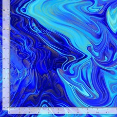 Escapade Floral Fabric | Marble Swirl Print Blue | Timeless Treasures YARD