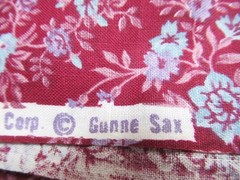 Vintage burgundy Foral Wamsutta For Gunne Sax Cotton Fabric fabric 6.5 m x 112cm