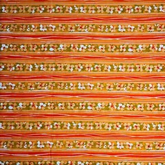 Orchids Floral Stripe Fabric Orange by Joann BY THE YARD 100% Cotton