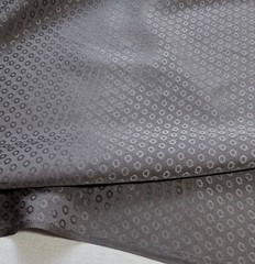 Charcoal Gray Geometric Circles – 100% Silk Jacquard Fabric