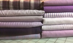 Big Scraps PURPLE 12 Men’s shirt RIGHT FRONT: 100% Cotton Fabric light / dark