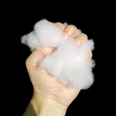 Polyester Fiber Fill Pure White High Resilience PP Cotton Stuffing 0.66 Pounds