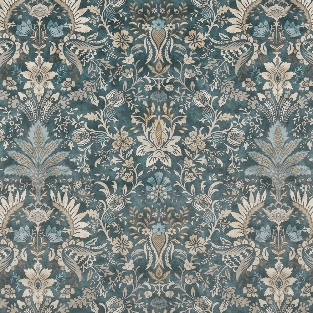 1.1 Metres iLiv Pavilion Adriatic Velvet Curtain Upholstery Cushion Blind Fabric