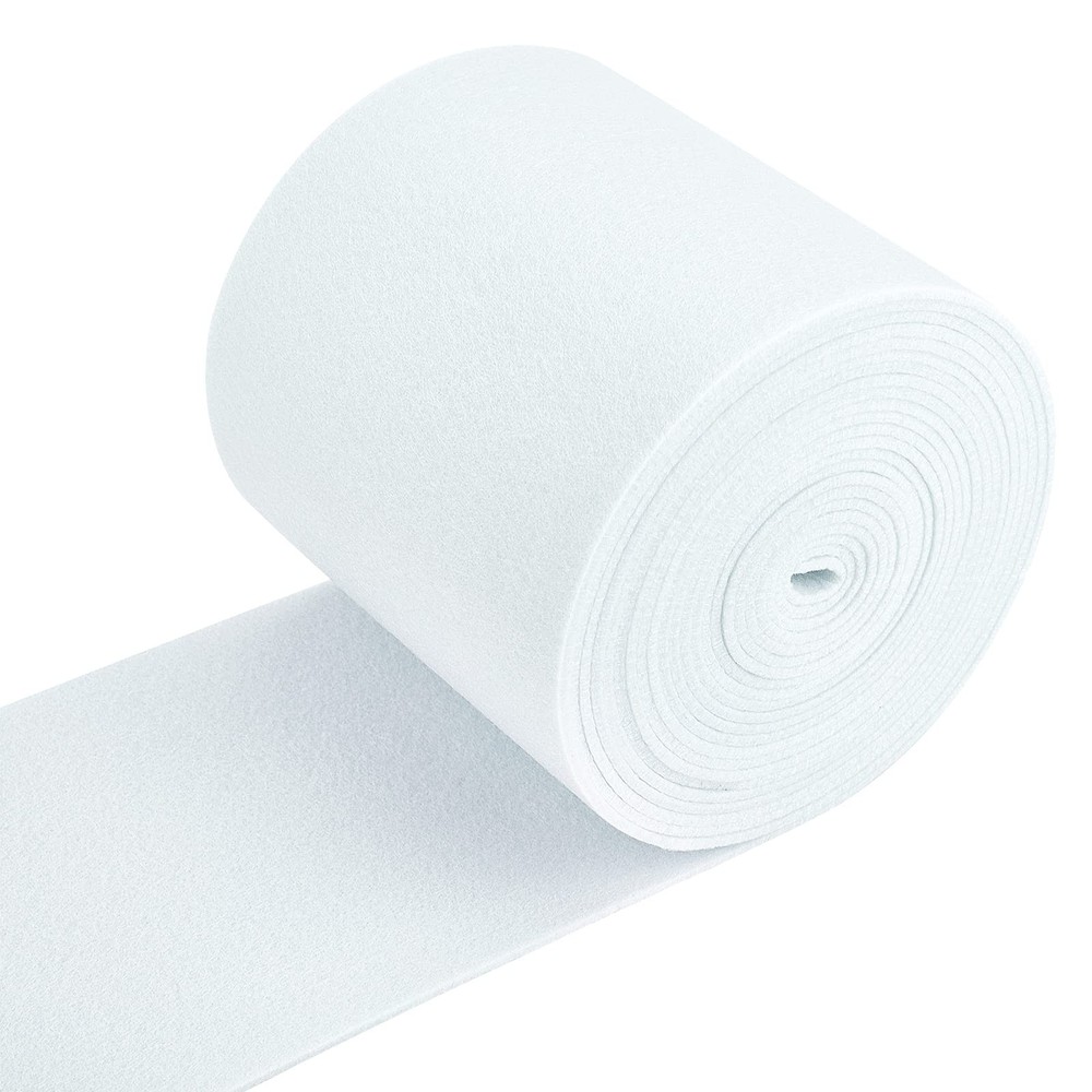 BENECREAT 19.7ftx5.5 Felt Fabric Craft White 236.4 inches x 5.5 inches,