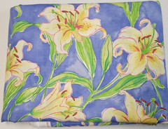 Waverly Fabric 6.6 Yards Seaside Lily Sun Shade Floral Upholstery Patio Flowers