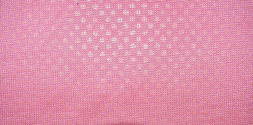 PINK KNIT & TINY DOTS POLYESTER FABRIC 2 WAY STRETCH 36X60 INCHES 1 YARD