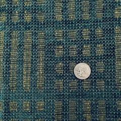 Upholstery Fabric Squares Blue Green Gray Woven Rectangles 17″ Lot of 11