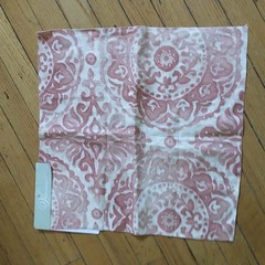 New VERVAIN Rxclusive Pattern Sample Fabric 100%Linen Floral Square Lot Of 2