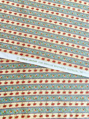 Marcus Bros Cotton Fabric – KAREN JARRAR – Floral Stripe – 1 3/4 yd x 44″ w